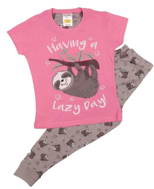 Girls Pyjamas Cute Sloth Loungewear Short and Long 5-6 Years to 13 Years