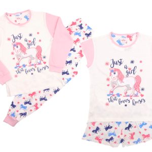 Girls Pyjamas 'Girls Who Love Horses' 5-13 Years Long and Short Designs