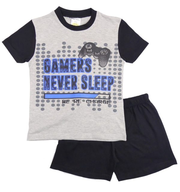 Boys Short Pyjamas Gamer Gaming Pyjamas 7-13 Years