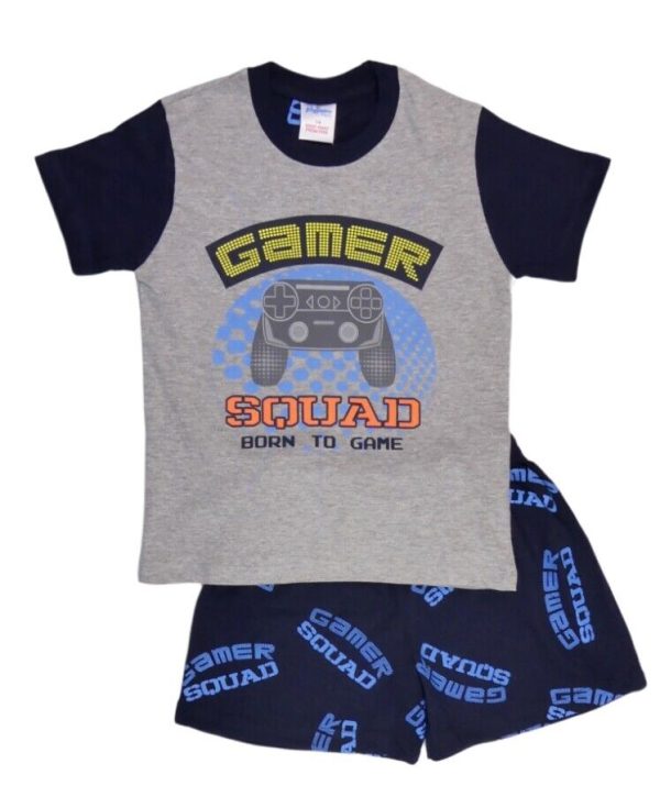 Boys Short Pyjamas Gamer Gaming Pyjamas 7-13 Years