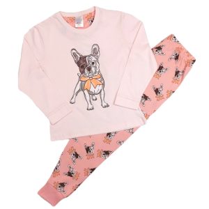 Girls Pyjamas Cute French Bulldog Loungewear Style 5-6 Years up to 16 Years