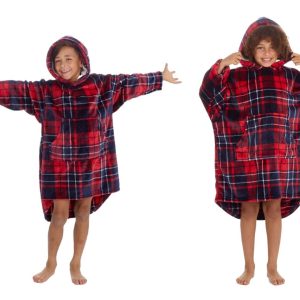 Unisex Kids Boys and Girls Over Sized Hoodie Hooded Jumper PJ 8-13 Years