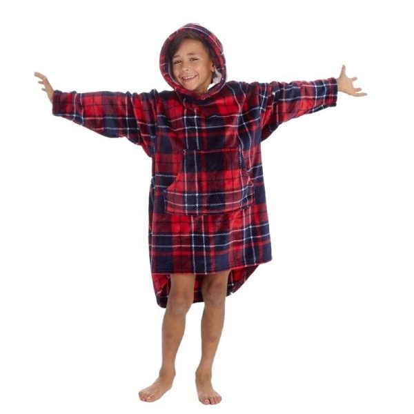 Unisex Kids Boys and Girls Over Sized Hoodie Hooded Jumper PJ 8-13 Years