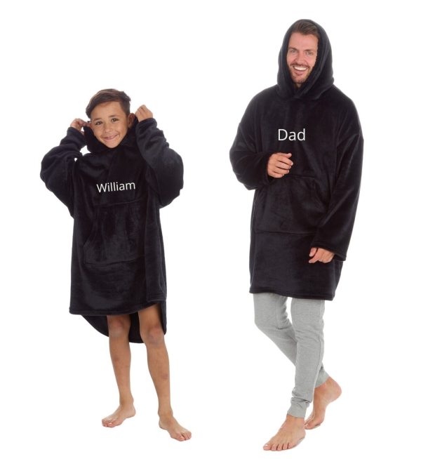 Mens Boys Oversized Hoodie Hoddy Wearable Blanket One size Adult One Size Child