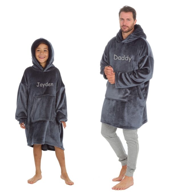 Mens Boys Oversized Hoodie Hoddy Wearable Blanket One size Adult One Size Child