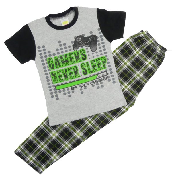 Boys Gamer Pyjamas 9-13 Years Personalised Ideal For Sleepover Gaming Parties